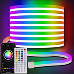 ruban led néon multicolore rayures horizontales moderne clips fixation bluetooth adaptableextérieur