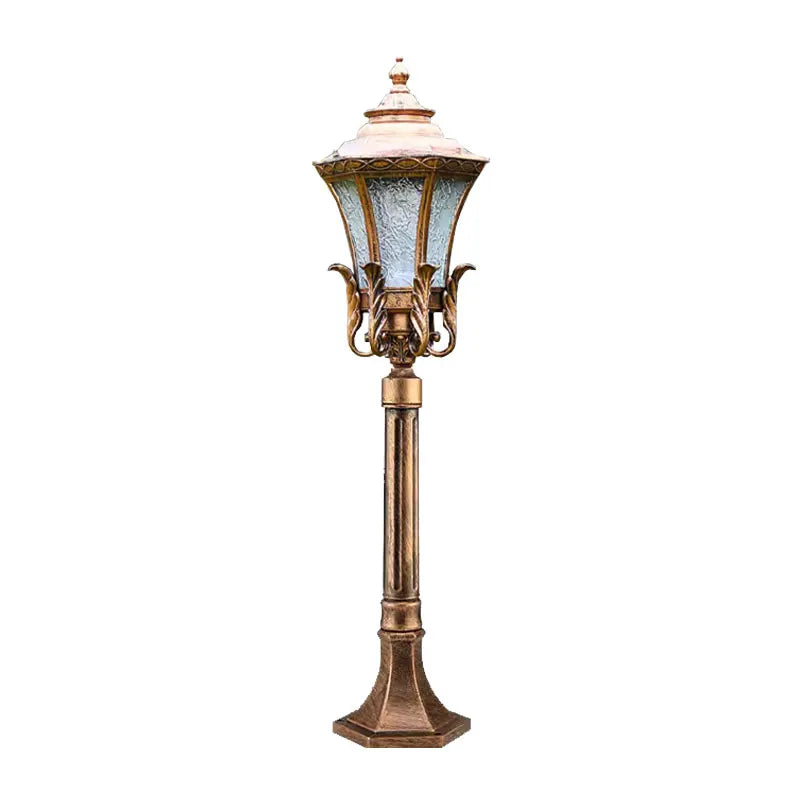 lampe rue led bronze noir classique vintage ip65 waterproofextérieur aluminium métallique floral