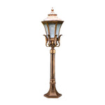 lampe rue led bronze noir classique vintage ip65 waterproofextérieur aluminium métallique floral