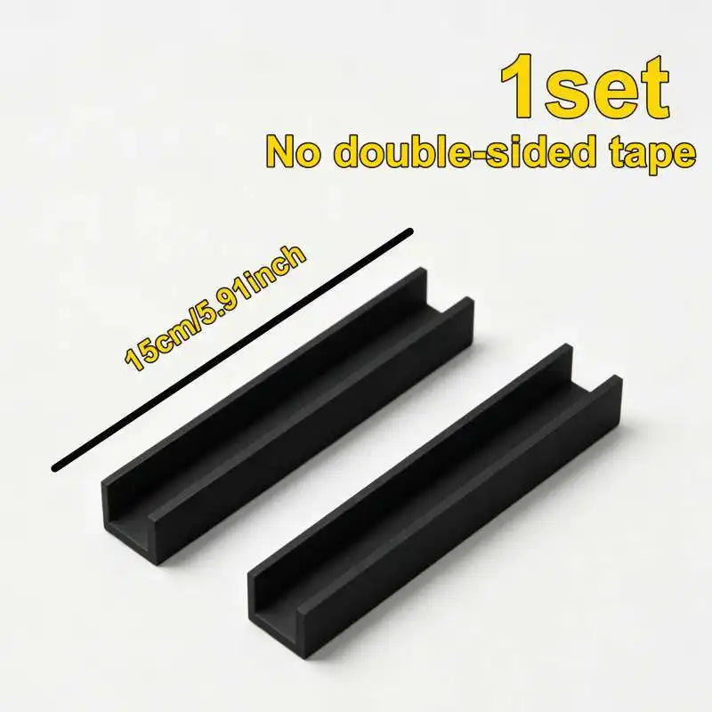 support tablette noir vis fixe moderne pièces stockage mural abs plastique