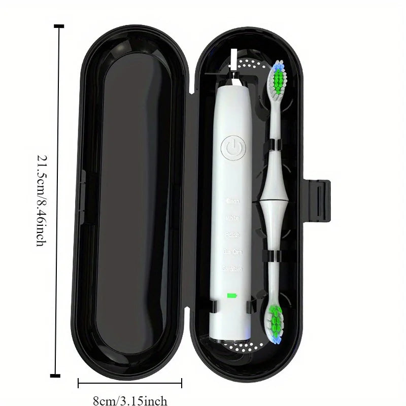 boîte rangement portable brosse dents électrique rose bleu vert moderne clips chargeur intégré contrôle