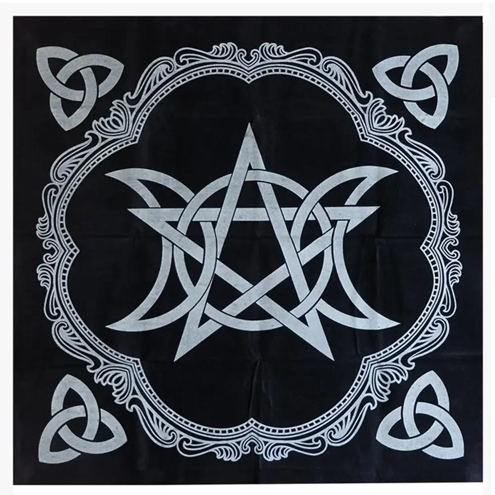 tapis polyester imperméable noir motifs religieux rituels astrologiques usage maison fête
