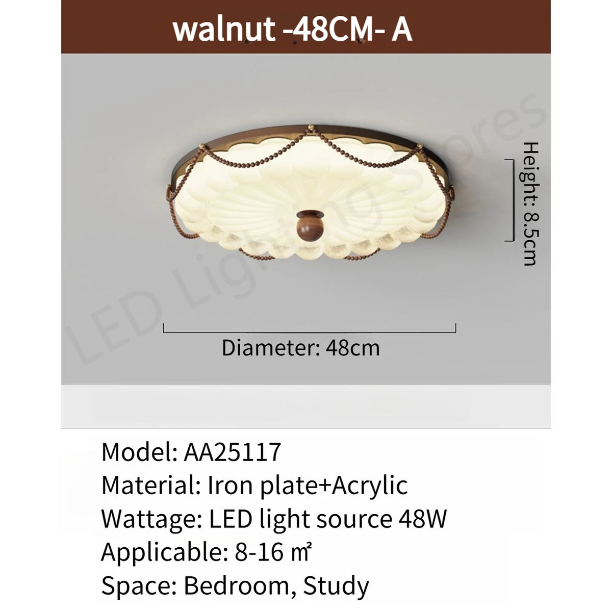lampe classique marron blanc chaînes dorées texture tissu éclairage romantique chambre enfant