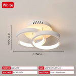 lampe moderne led annulaire noir blanc intensité variable télécommande contemporaine