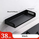 étagère murale moderne adhésive rangement noir divers objets cuisine salle bain chambre salon