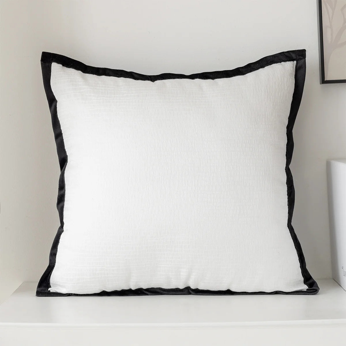 housse coussin carrée jacquard motif floral vert beige gris décoration salon chambre moderne chic