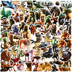 sticker adhésif cartoon animal fruit variés opaques fantasy jeunesse