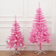 Arbre de Noël artificiel rose rouge pour décoration fenêtre - Sapin décoratif toute l'année