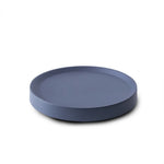 assiettes plates modernes plastique bleu marine gris blanc clips différentes tailles