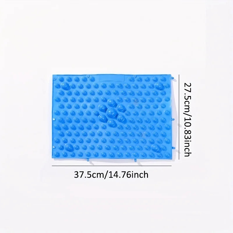 tapis massage pieds pointes bleu rouge jaune vert moderne relaxation acupuncturereflexologie
