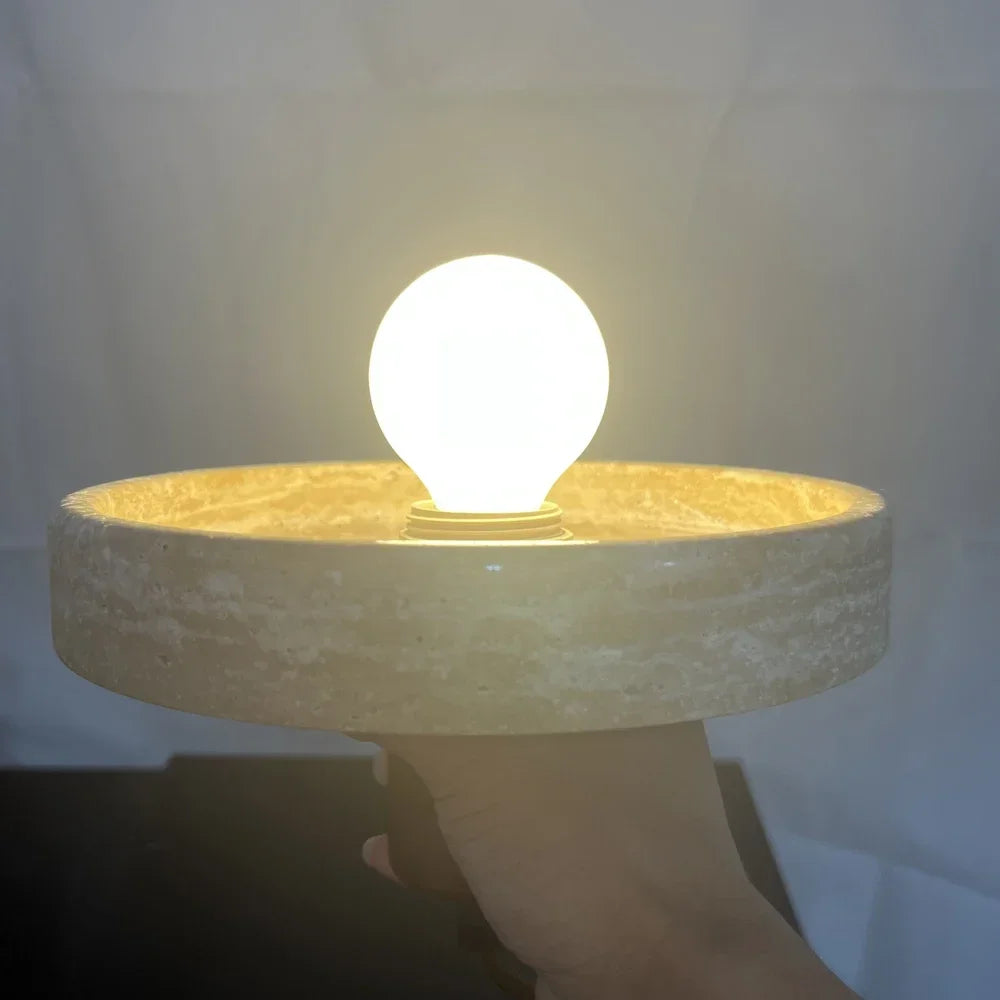 suspension lumineuse pierre gris moderne câble suspendu 3000K 6000K bois foncé