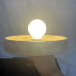 suspension lumineuse pierre gris moderne câble suspendu 3000K 6000K bois foncé