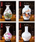 Magnifiques vases chinois décorés de motifs floraux et de paysages, des œuvres d'art traditionnelles avec des dimensions spécifiées.