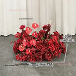 arche decorative fleurs artificielles rouge bordeaux decoration maison event anniversaire mariageintérieur classic