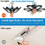 lampes led garage panneaux déformables noirs blancs industriels modernes 360° réglables e26