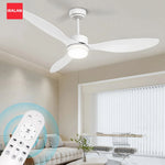 ventilateur moderne blanc led réversible télécommande 52 pouces adjustable silencieux