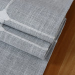 tableau chemin table gris clair moderne rayures carrées polyester maison festif decoration table serviettes