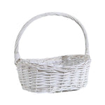 panier tressé marron blanc empilable rangement snacks bonbons classique rustique poignée intégrée tissage traditionnel