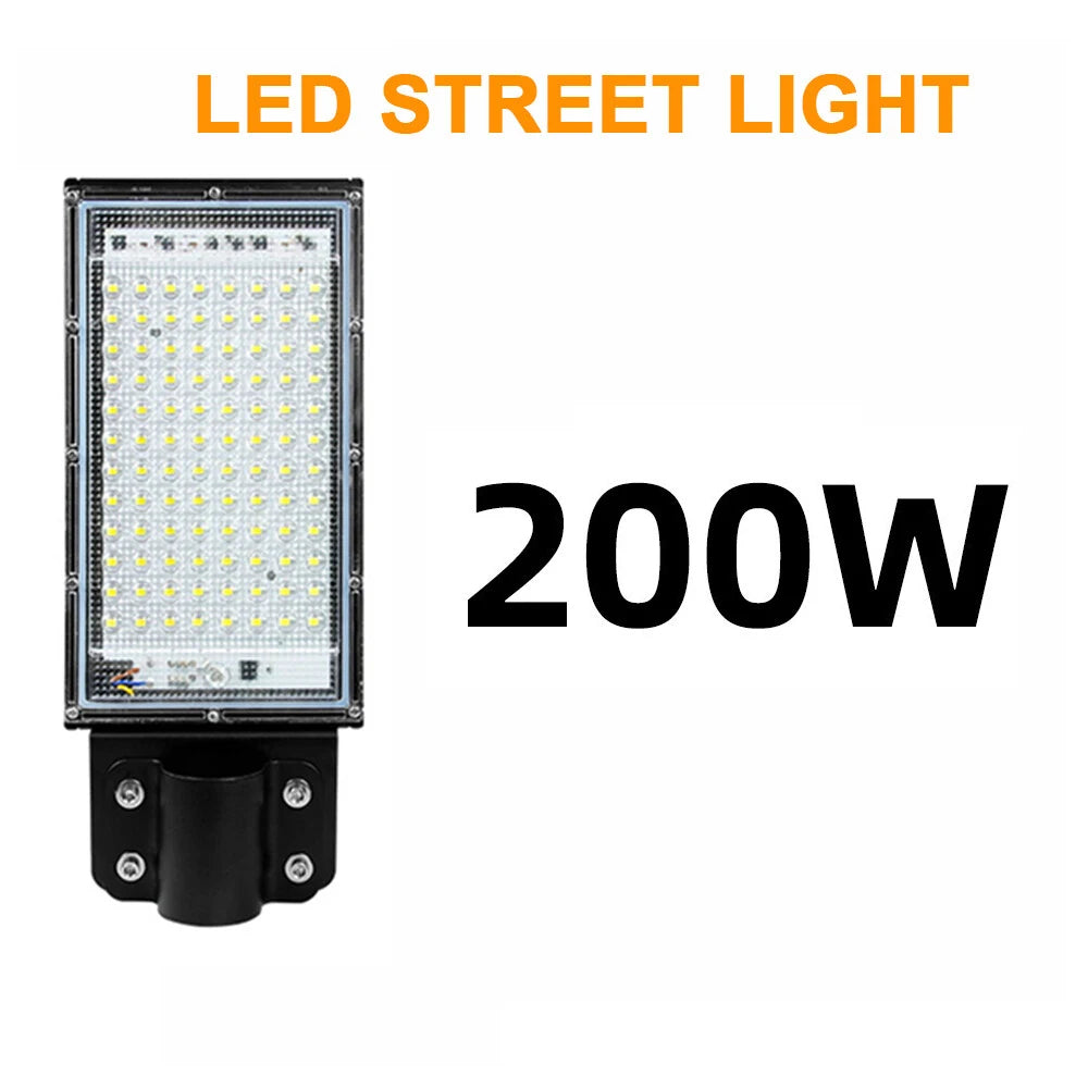 lampe rue led 50w 100w 200w moderne étanche industrielle warm white cold white noir