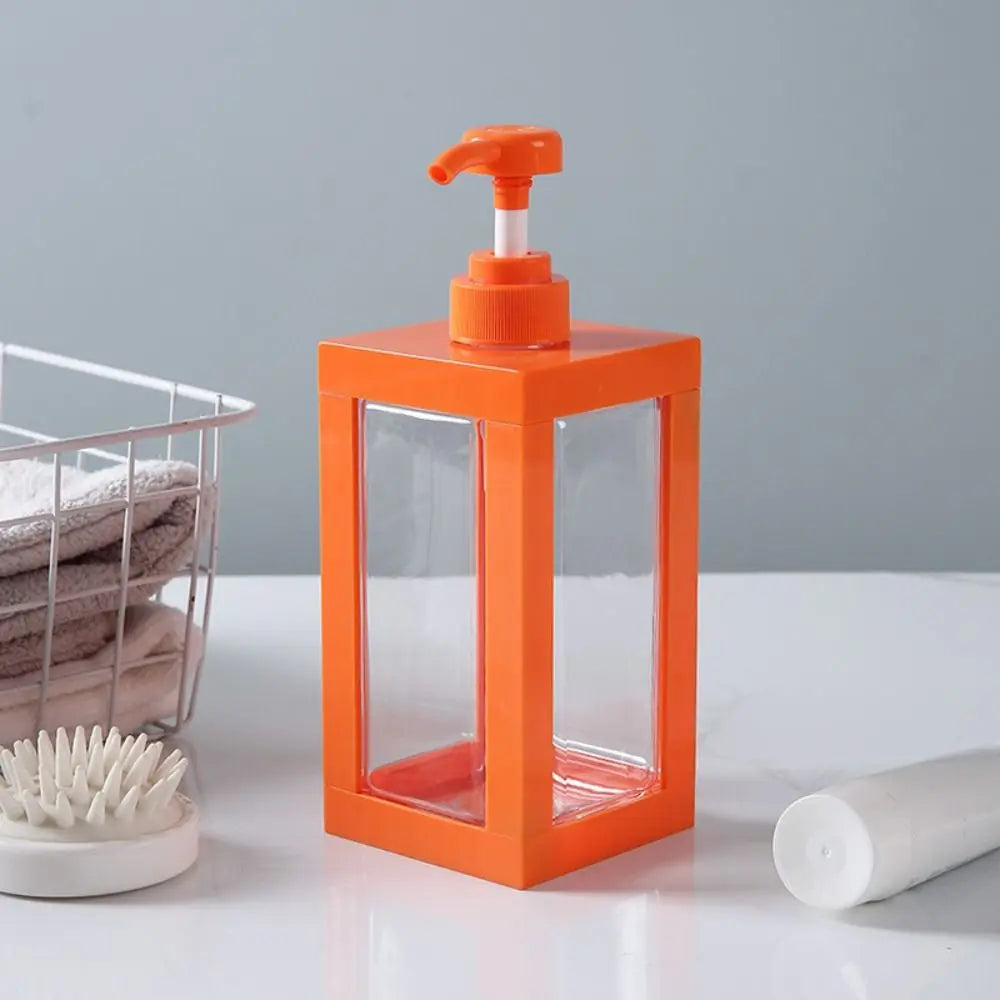 distributeur savon liquide orange noir blanc transparent moderne minimaliste 500ml 750ml 1000ml Pompe rechargeable