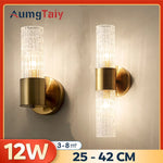 Lampes murales modernes or blanc ice cracked verre translucide chambre coucher salle manger
