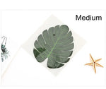 décoration intérieure feuilles vertes artificielles tropical veines naturelles 12 pièces pvc