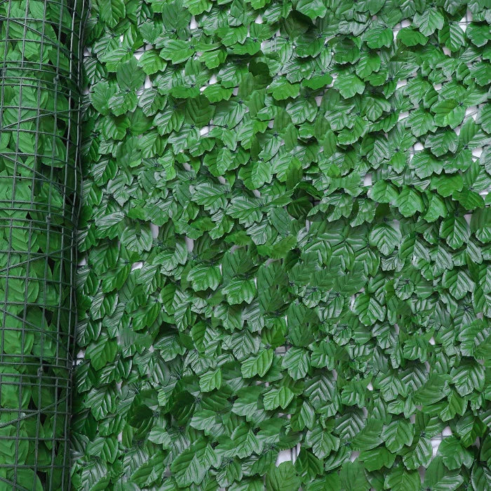 rideau végétal artificiel feuilles vertes grille métallique moderne clips fixationextérieur decorationbalconjardin