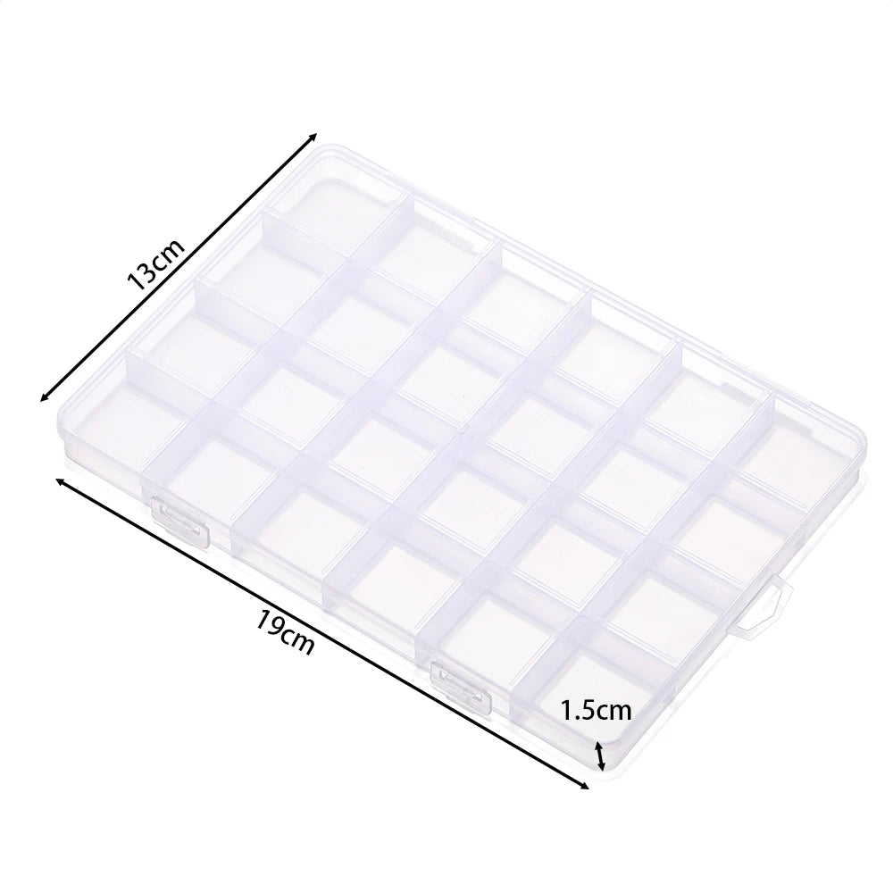 boîtes rangement transparentes 10 15 24 28 grilles clips modernes bijoux bricolage affichage storage