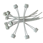 connecteurs électriques blancs modernes douilles halogène céramique 12V 250V led flux lumineux moins60V