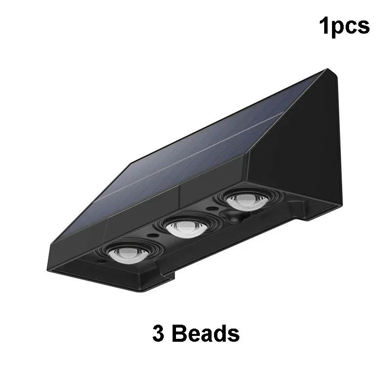 lampe murale solaire contemporaine éclairage extérieur led miroir