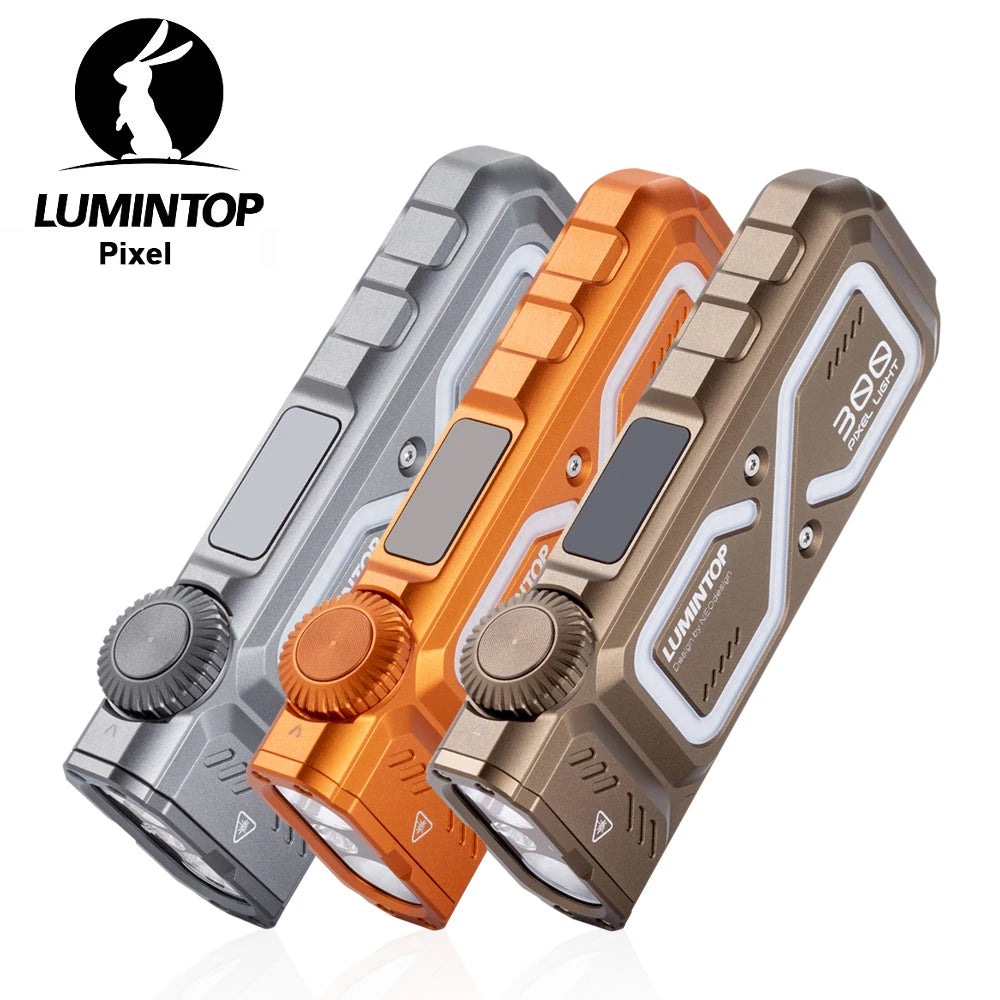 lampe torche led uv rechargeable 1300 lumens gris marron orange camping