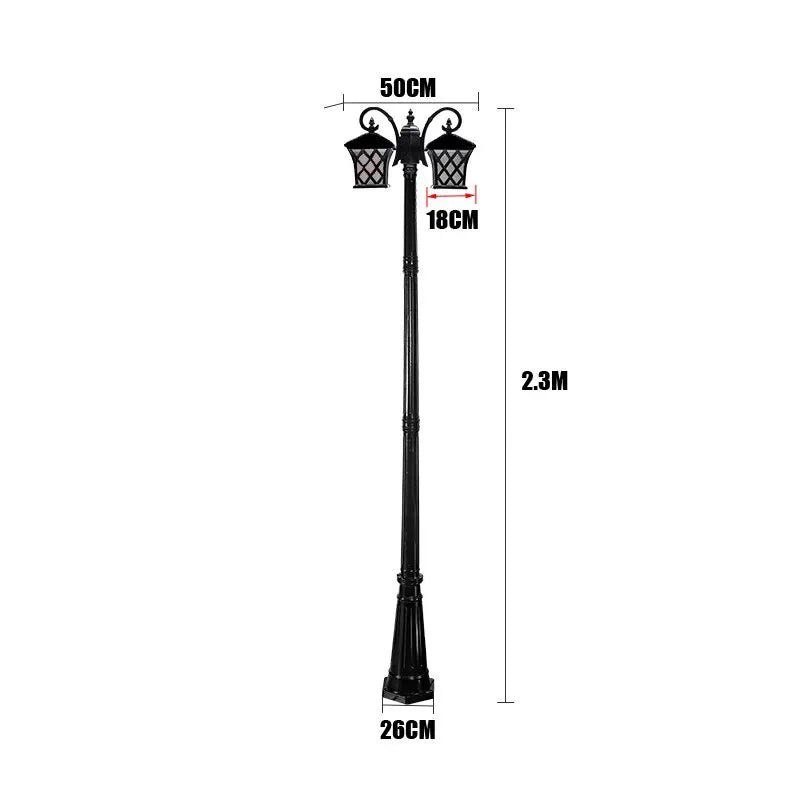 Lampe Cour Extérieure Aluminium Européen Anti Rustine Étanche Industrielle Gain Place Sécurité Écologique LED