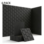 panneaux decoratifs hexagonaux feutre gris clair blanc noir modernes minimalistes geometriques set pieces
