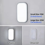 lampe murale moderne surface mounted extérieure led 15w 20w blanc ronde ovale étanche
