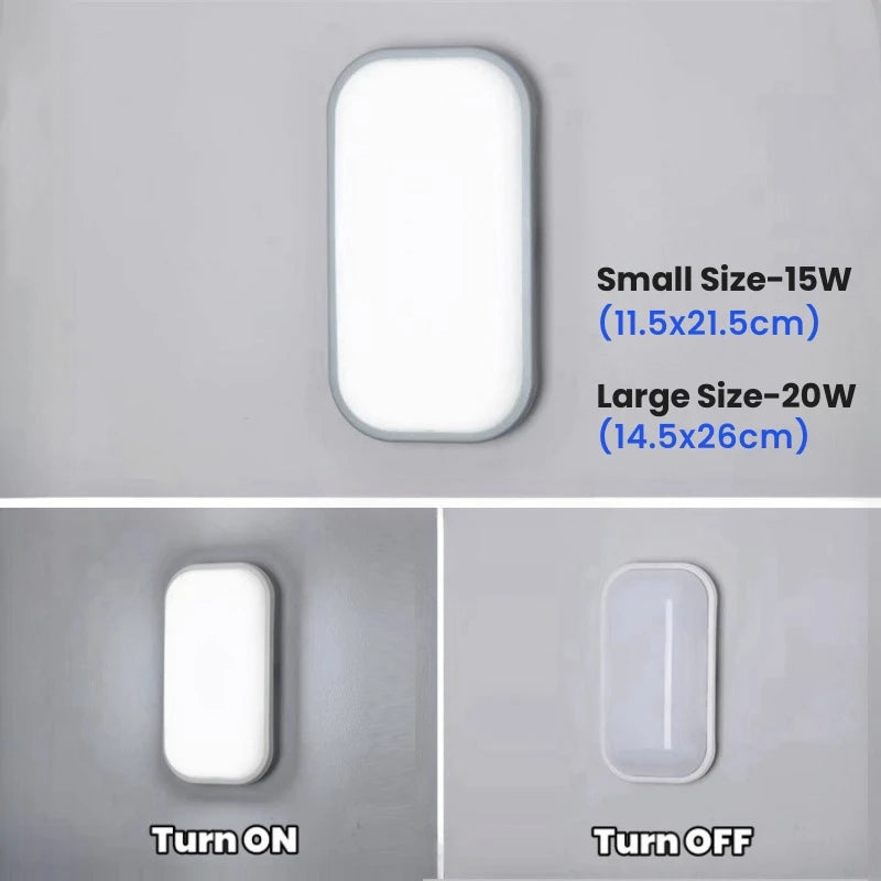 lampe murale moderne surface mounted extérieure led 15w 20w blanc ronde ovale étanche