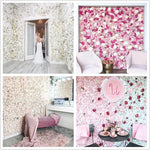 panneau mural floral rose romantique peonies hortensias chrysanthemes decoration mariage anniversaireextérieur