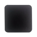 Boîte carrée noire simple et épurée.