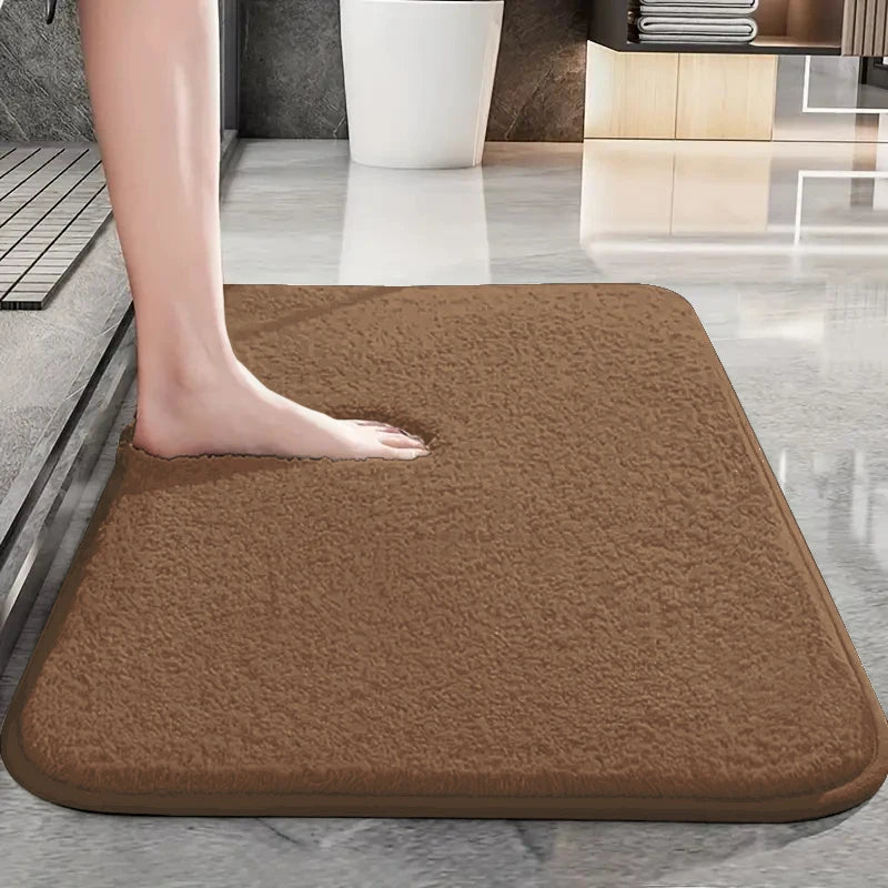 tapis bain gris texture douce motifs floraux moderne 40x60cm 50x80cm 60x90cm