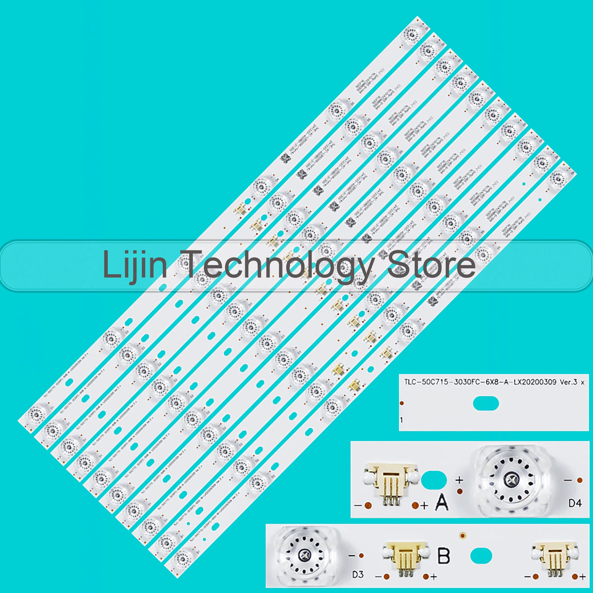 bande lumineuse led blanc moderne connecteurs led intégrés opaques technologie 10 pièces