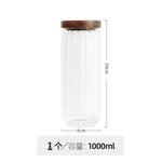 boîte hermétique verre couvercle bois rangement cuisine imperméable qualité alimentaire japonais transparent vertical moderne