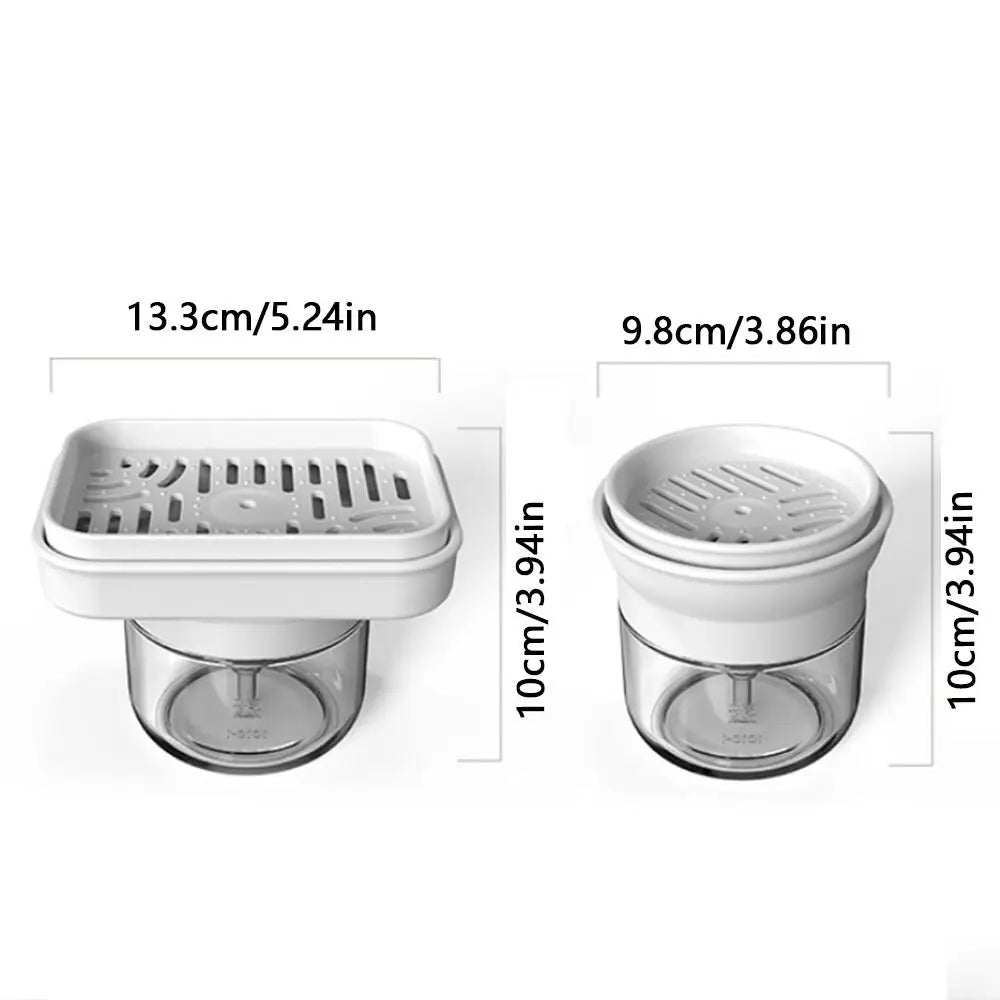 savon vaisselle 280ml distributeur verre transparent support savon pratique moderne cuisine blanc vert