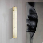 lampe murale moderne marbre blanc doré fixée mur câble électrique opaque chinois chambre coucher