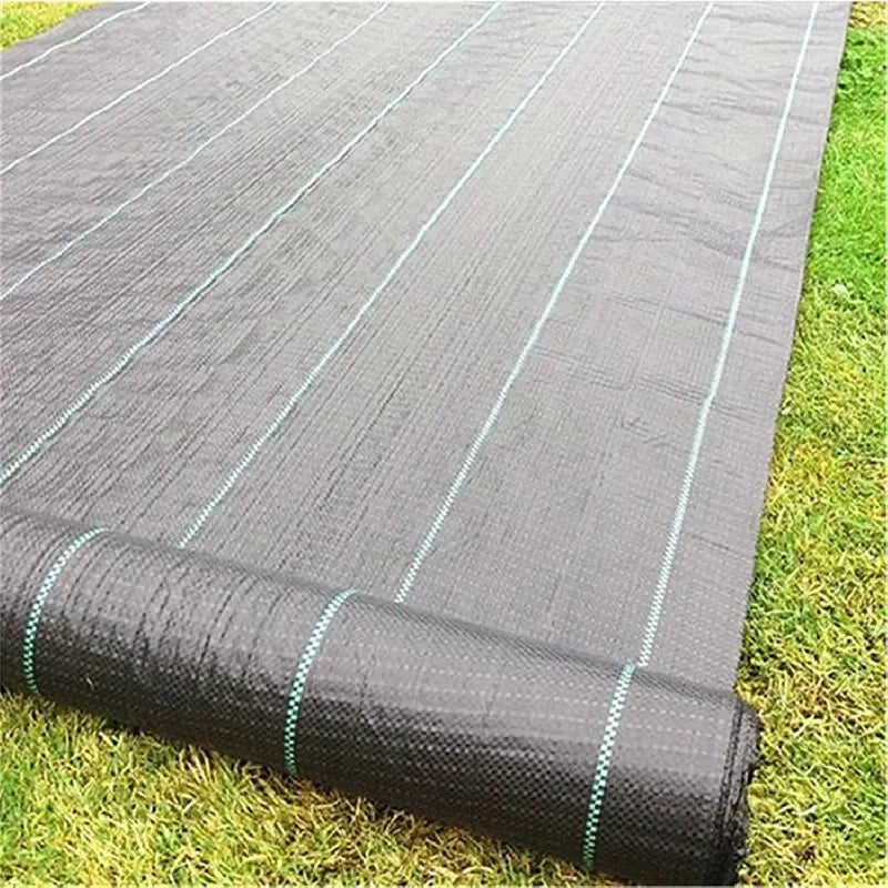 tapis jardin noir vert rayures adhésif robuste polypropylène couverture sol moderne jardinage fleurs légumes