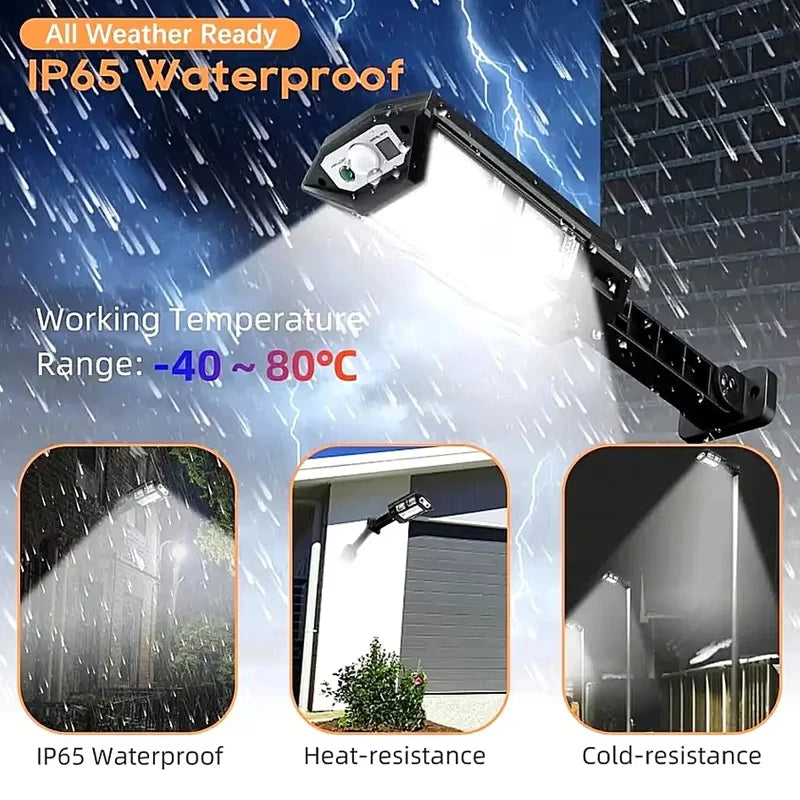 éclairage solaire led moderne étanche ip65 détecteur mouvement autonomie noir panneaux led
