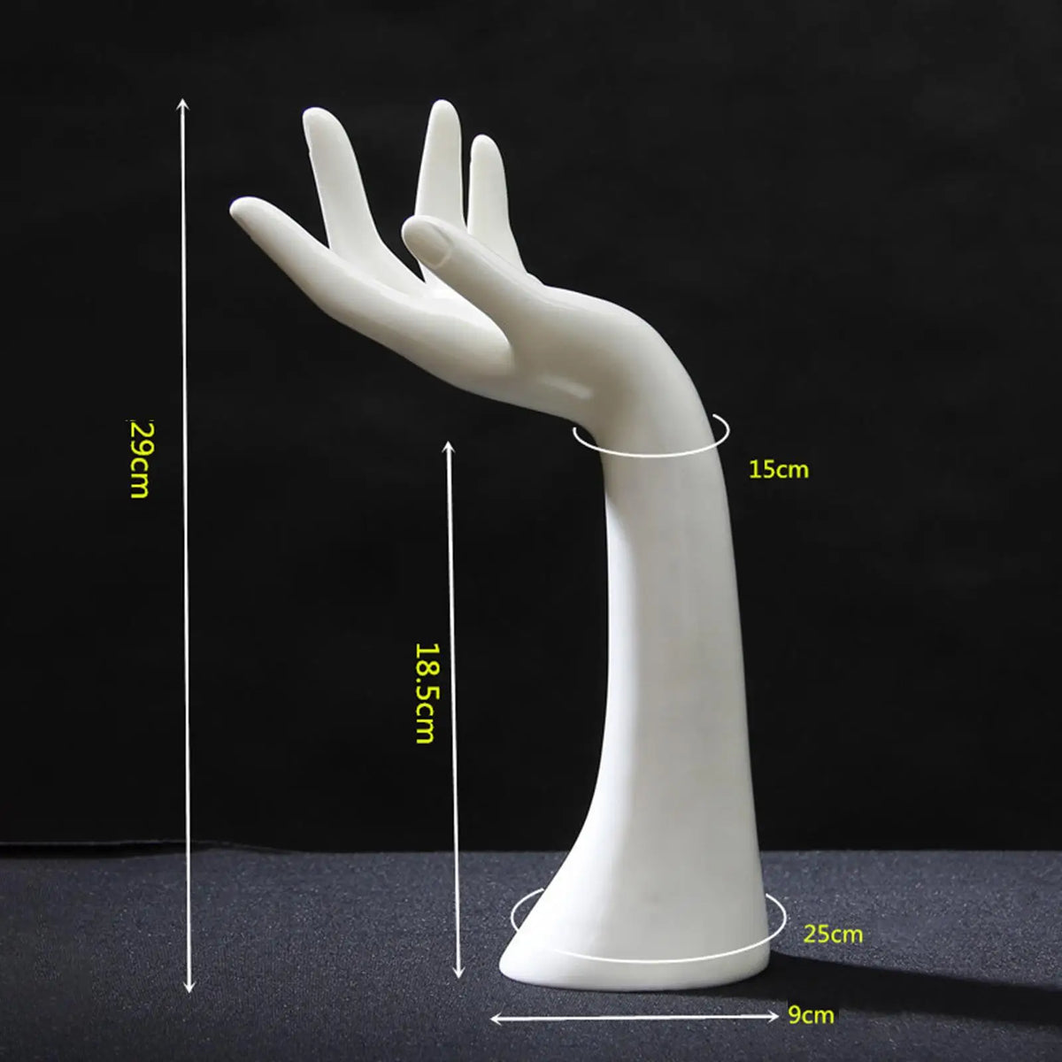 présentoir bijoux blanc moderne mannequin main haute qualité display holder opacité