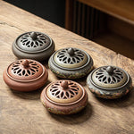 cendrier artisanal fleurs motifs géométriques couleurs multiples salon décoration maison