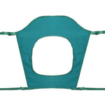accessoire lit médicalisé aide transfert sangles bouclés rouge tissu rayé blanc turquoise