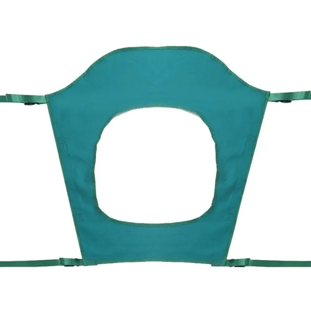 accessoire lit médicalisé aide transfert sangles bouclés rouge tissu rayé blanc turquoise