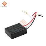 commutateur tactile électronique couleur noire câbles colorés rouge blanc noir
