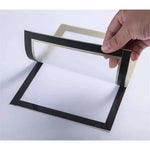 porte affiches magnétique transparent moderne noir blanc doré A5 A3scrição